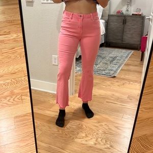 Q2 flare cut raw denim